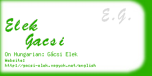 elek gacsi business card