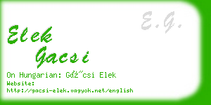 elek gacsi business card